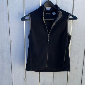 Black REI Fleece Vest with gray accent XL 16/18